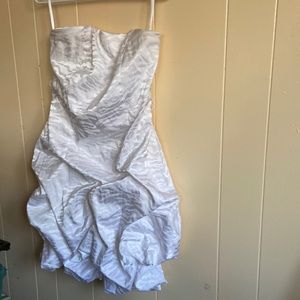 Dots white evening dress strapless NEW perfectly clean no stains no nothing